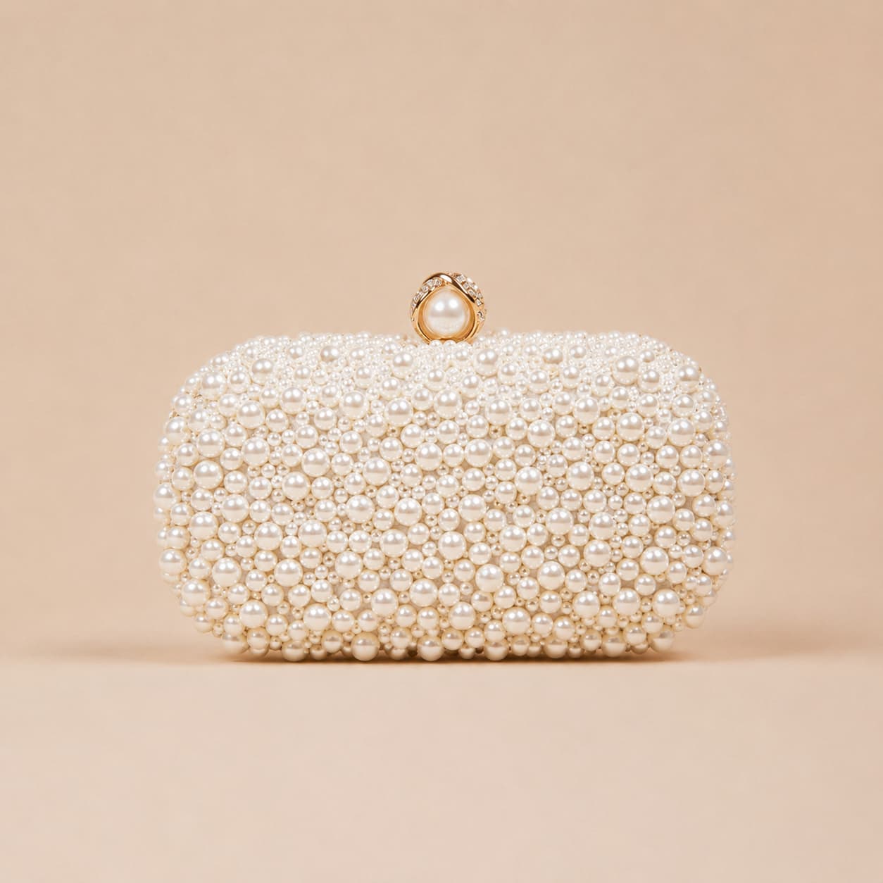 Hand pearl dinner bag diagonal evening bag 689059683528 - 7 Days / Ivory - COCOMELODY